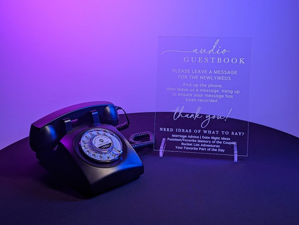 NWIPhotoBoothRental Black Audio Guest Book