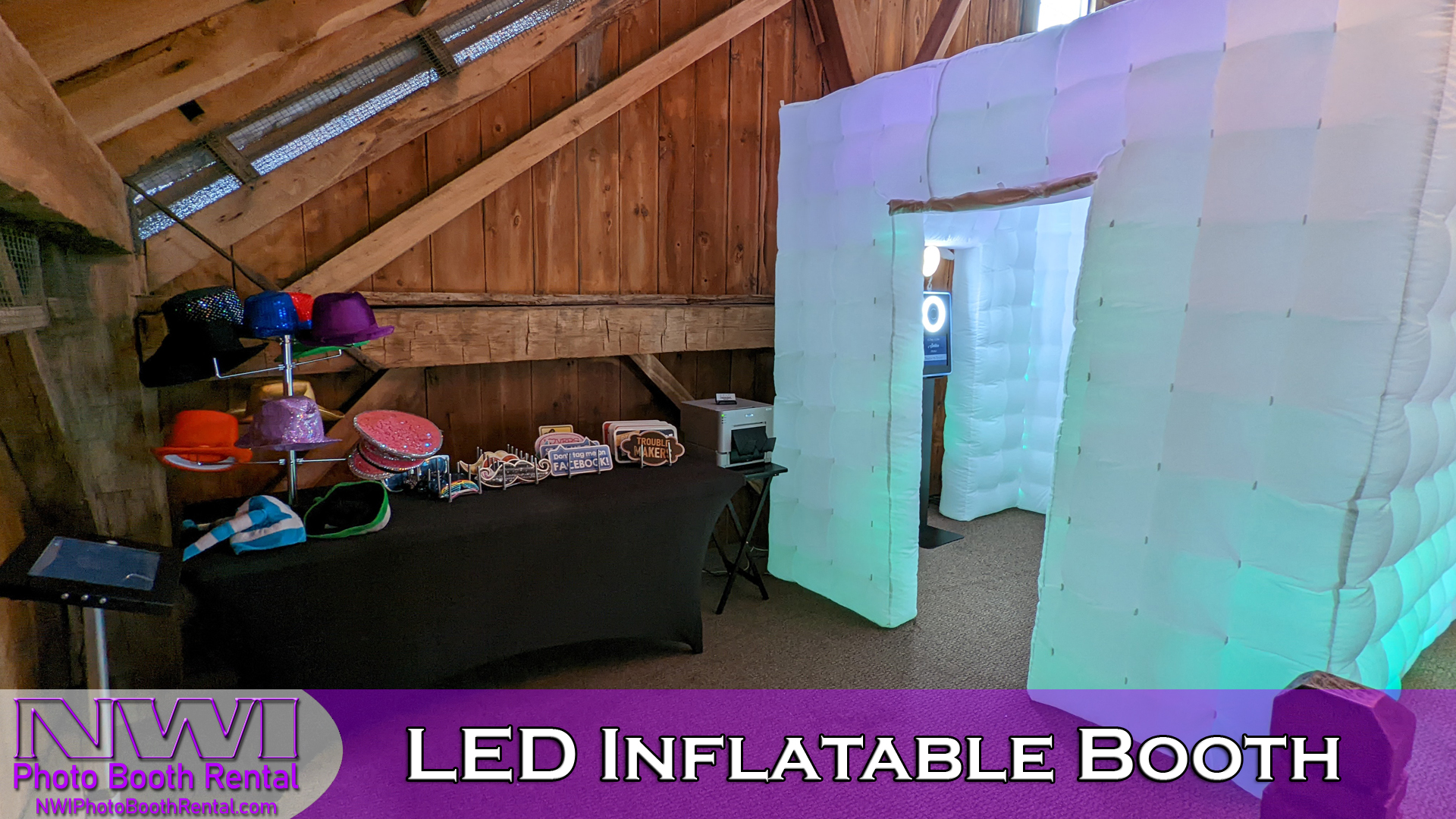 White Inflatable LED Photo Booth